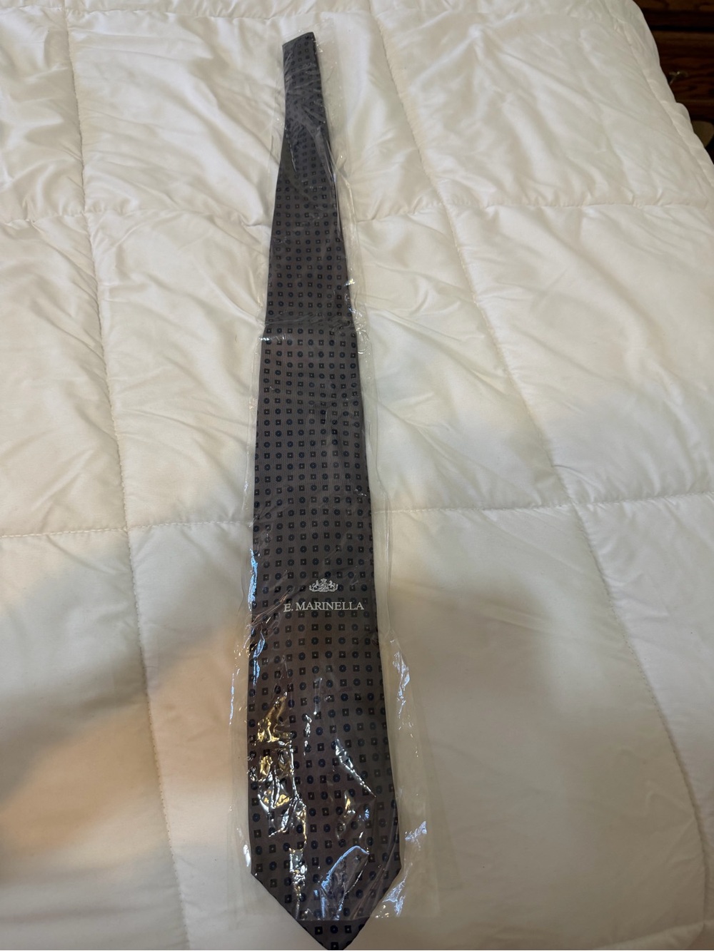 Charcoal Patterned Silk Tie